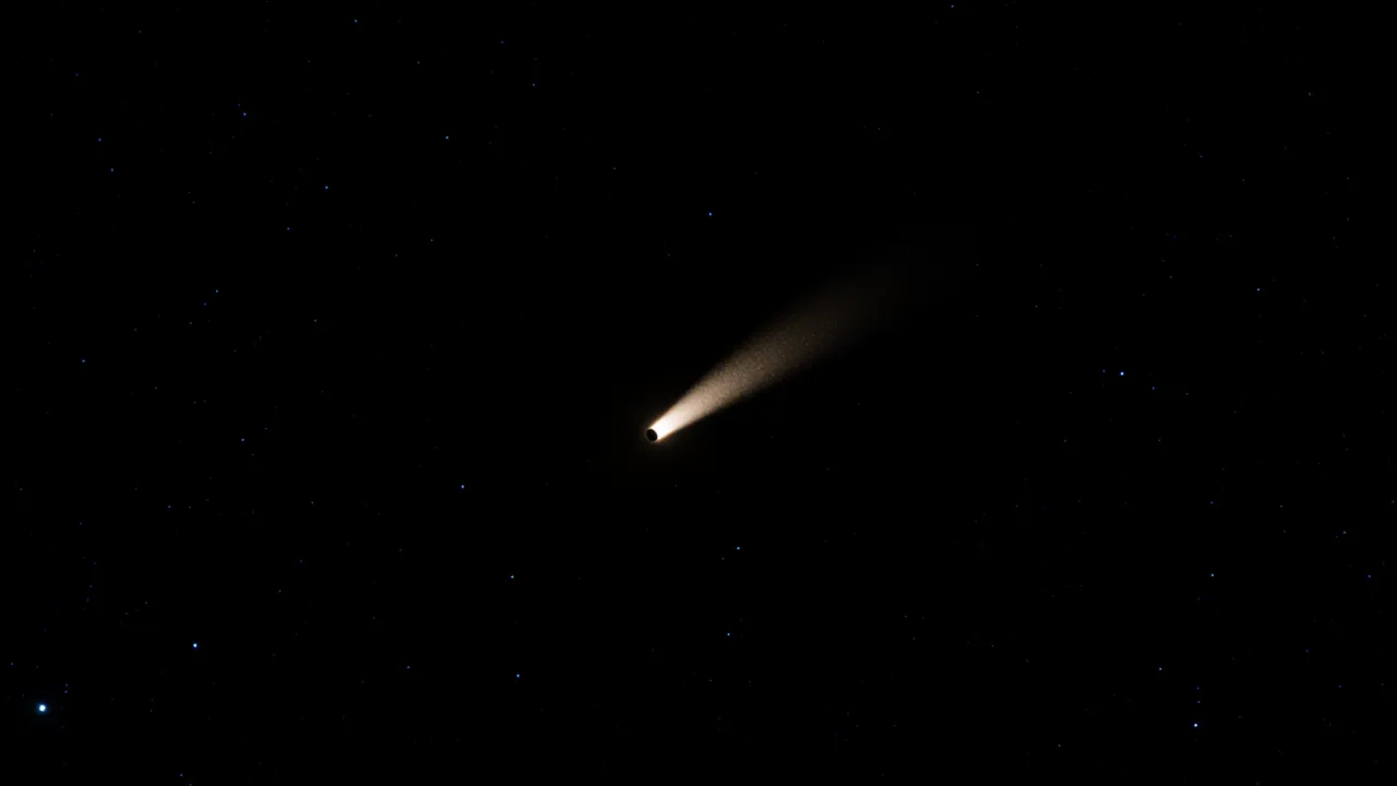 3I/ATLAS receding into interstellar space, a point of light departing forever